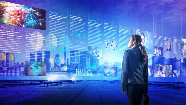 woman looking at plans